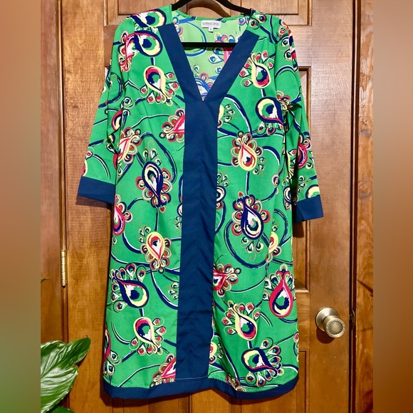 Super Cute Vibrant Colored 3/4 Sleeve Tunic Dress Size XL - Picture 1 of 8